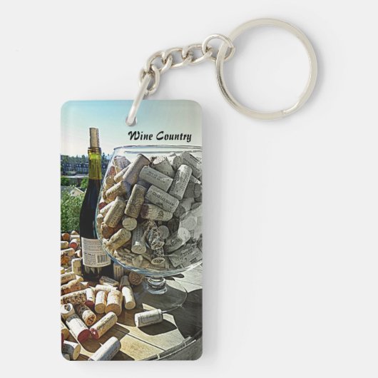 Porte-clés Porte - clé Rectangle Pays Vins ! (Dos)