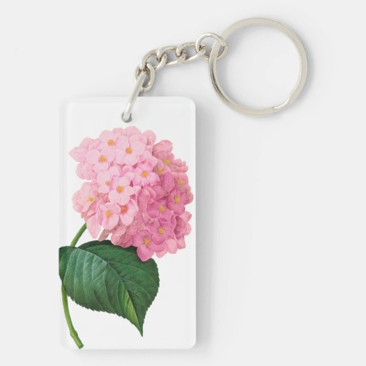 Porte-clés Porte - clé rectangle Redoute Rose Hydrangea (Dos)