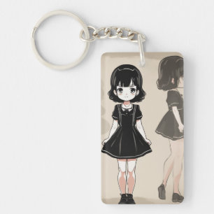 Porte-clés Porte - clé rétro avec petite robe noire LBD