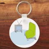 Porte-clés Porte - clé Retro TV & chaise Design (Recto)