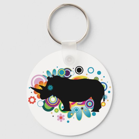 Porte-clés Porte - clé rhinocéros Abstrait (Recto)
