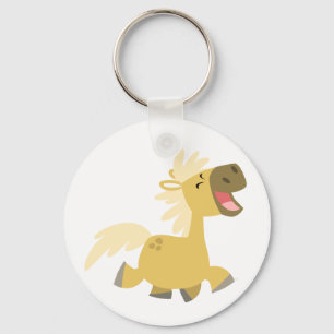 Porte-clés Porte - clé riant de poney de bande dessinée