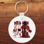 Porte-clés porte - clé robots rouges (Recto)
