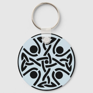 Porte-clés Porte - clé rond de base de conception celtique de