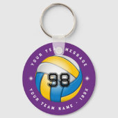 Porte-clés Porte - clé rond de l'équipe de volley-ball violet (Recto)