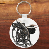 Porte-clés porte - clé rond de machine letterpress (Recto)