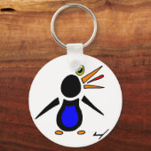Porte-clés Porte - clé rond de pingouin Abstrait (Recto)