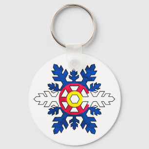 Porte-clés Porte - clé rond drapeau du Colorado