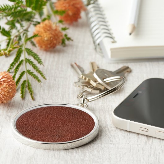 Porte-clés Porte - clé rond Premium en cuir (Côté)