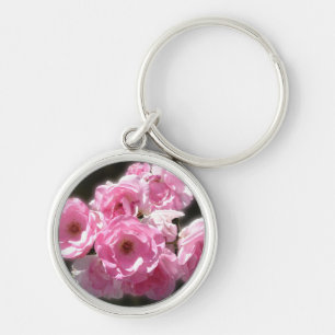 Porte-clés Porte - clé rond rose Flower Premium