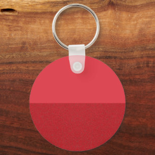 Porte-clés Porte - clé rond rouge tomate à double texture - P