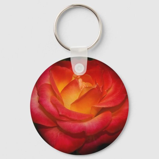 Porte-clés Porte - clé Rose à flammes (Recto)