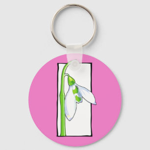 Porte-clés Porte - clé rose blanc