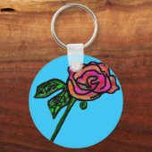Porte-clés Porte - clé rose bleu ciel (Recto)