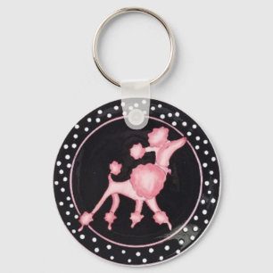 Porte-clés Porte - clé rose de caniche