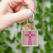 Porte-clés Porte - clé rose de croix celtique (main)