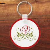 Porte-clés Porte - clé Rose de défilement rouge (Recto)