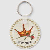 Porte-clés porte - clé rose de la Couronne (Recto)