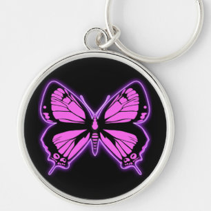 Porte-clés Porte - clé rose de papillon