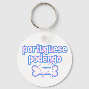 Porte-clés Porte - clé rose et bleu de Podengo de Portugais