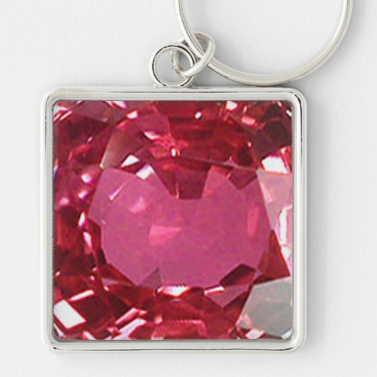 Porte-clés Porte - clé rose Gemstone (Devant)