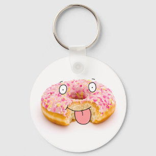 Porte-clés Porte - clé rose heureux mignon de caractère de