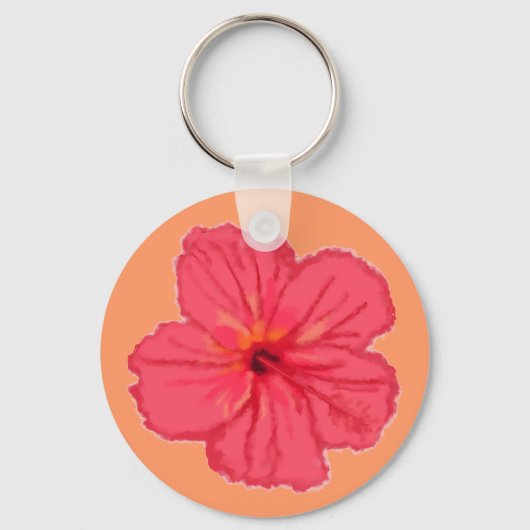 Porte-clés Porte - clé rose Hibiscus (Recto)