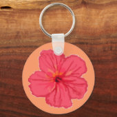 Porte-clés Porte - clé rose Hibiscus (Recto)