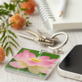 Porte-clés Porte - clé rose Lotus (Devant Droit)