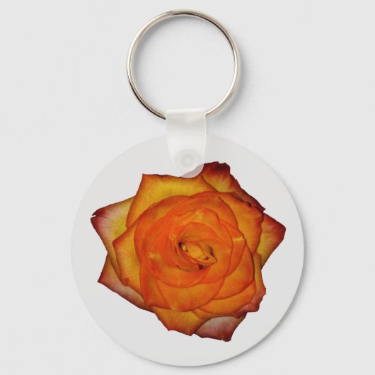 Porte-clés Porte - clé Rose orange brûlé (Recto)