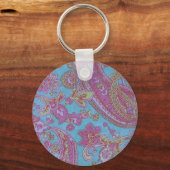 Porte-clés Porte - clé rose Paisley (Recto)