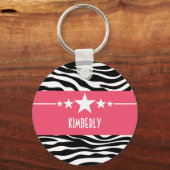 Porte-clés Porte - clé rose Sassy Star Zebra (Recto)