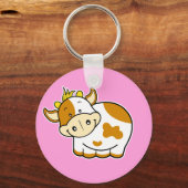 Porte-clés Porte - clé rose Vache mignon (Recto)