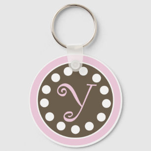 Porte-clés Porte - clé rose "Y " de chocolat