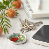 Porte-clés Porte - clé rouge brillant de perroquet (Côté)