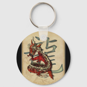 Porte-clés Porte - clé rouge chinois de dragon