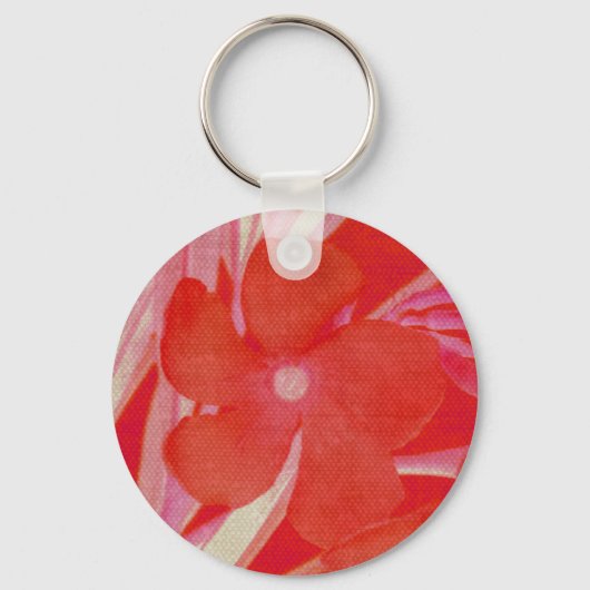 Porte-clés Porte - clé rouge de fleur (Recto)