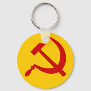 Porte-clés Porte - clé (rouge) de marteau et de faucille