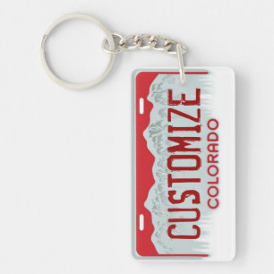 Porte-clés Porte - clé rouge de plat de permis