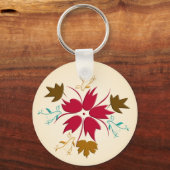 Porte-clés Porte - clé rouge Fleur de Noël (Recto)
