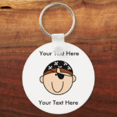 Porte-clés Porte - clé rouge pirate personnalisé (Recto)