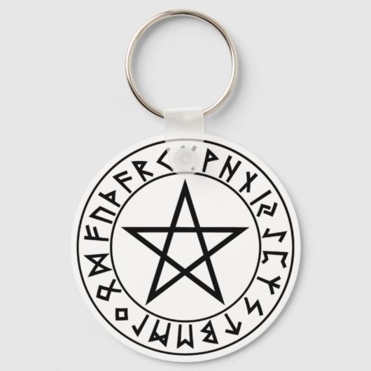 Porte-clés porte - clé Rune Pentacle (Recto)