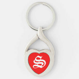 Porte-clés porte - clé "S" Red Heart
