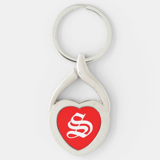 Porte-clés porte - clé "S" Red Heart (Devant)