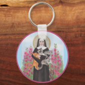 Porte-clés Porte - clé Saint Gertrude Patron St des Chats (Recto)