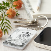 Porte-clés Porte - clé samouraï d'épée de dessin (Devant droit)