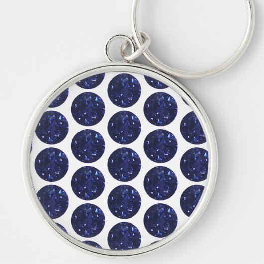 Porte-clés Porte - clé Sapphire rond (Devant)
