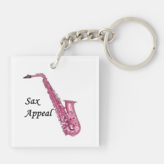 Porte-clés Porte - clé saxophone rose (Dos)
