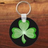 Porte-clés porte - clé shamrock noir (Recto)