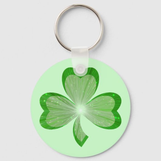 Porte-clés porte - clé shamrock vert (Recto)